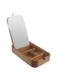 Hermia Organizador de Madera en Madera y Beige